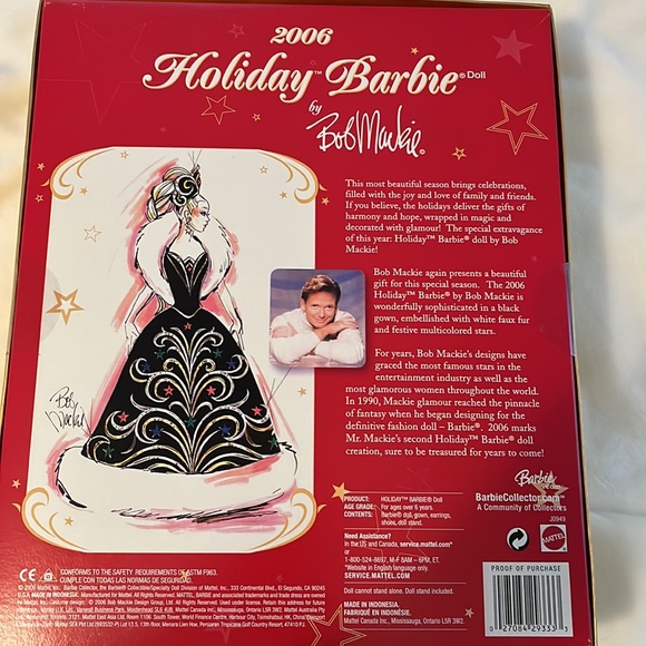 Holiday Barbie Doll by Bob Mackie- 2006 NIB - Picture 4 of 5
